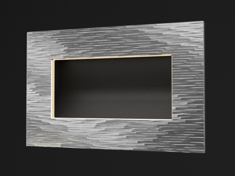  纹理铝制时尚矩形照明灯3d模型 