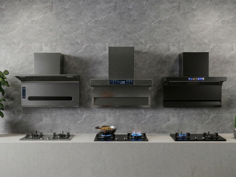 油烟机燃气灶su模型