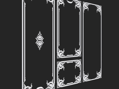  RosLepnina品牌CONTRAST系列1-2-3号框架3d模型 