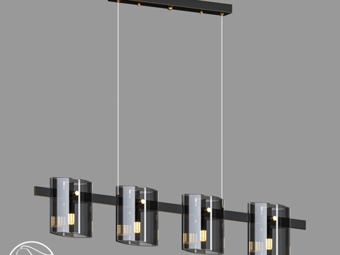  LampsShop.ru L1610 灰色玻璃吊灯A3d模型 