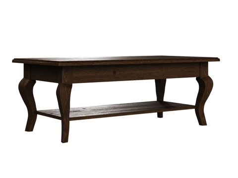  OM咖啡桌 经典风格弧形桌腿款3d模型 