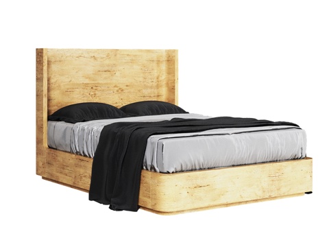 OM 140x200现代风格床3d模型