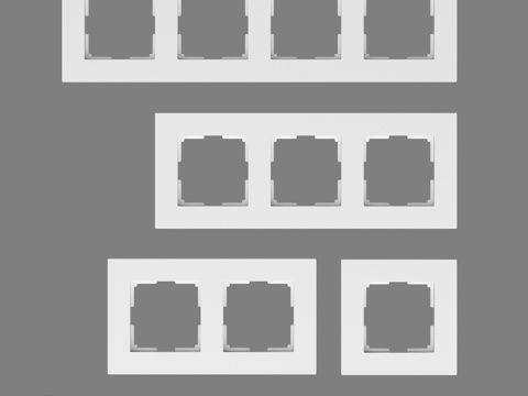  OM 系列哑光塑料插座开关边框3d模型 