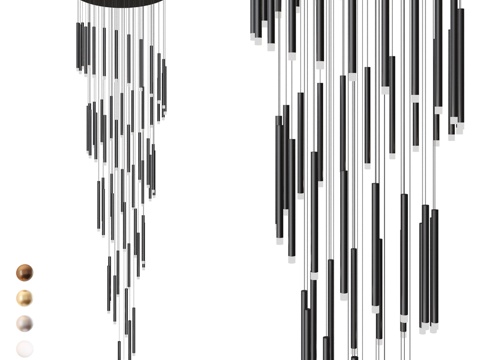  长螺旋吊灯吊灯 Integrator I3d模型 