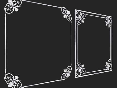  RosLepnina出品 ESTELLE 系列 4-5号镜框3d模型 