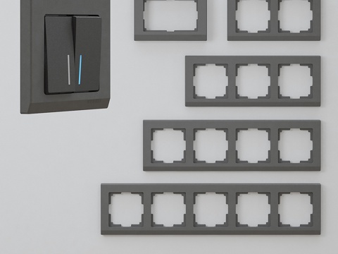  OM塑料开关插座框架 Werkel3d模型 