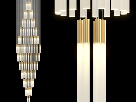  大型长吊灯 IT-Laser-Matt-267-55883d模型 