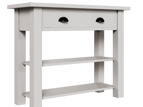  OM双层架抽屉经典边柜3d模型 