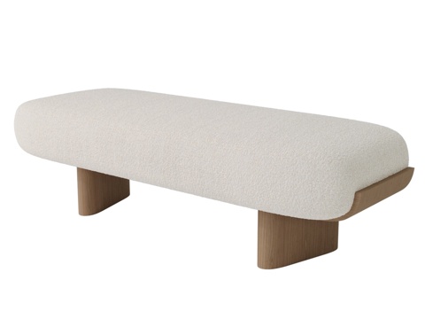  OM 石园长凳3d模型 