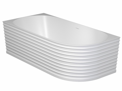  人造石浴缸 ABBER Stein AS96513d模型 