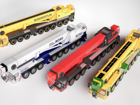 现代起重机 吊车 工程机械su模型