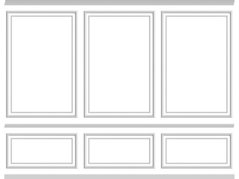  墙面装饰组合91号3d模型 