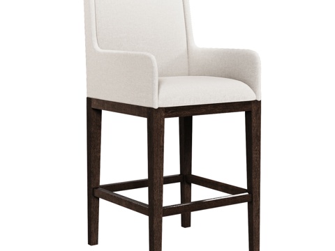  极简风格带扶手OM吧凳3d模型 