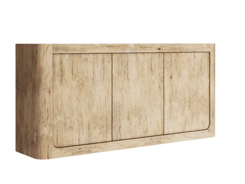  OM现代风格三门媒体柜3d模型 