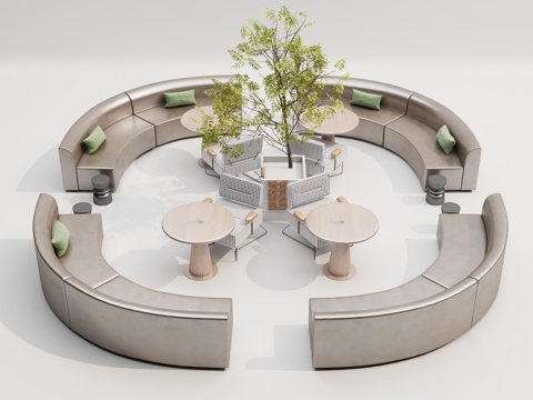  洽谈沙发3d模型 