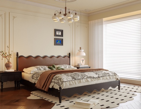  中古风卧室3d模型 