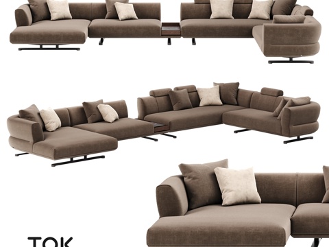  (OM) 模块化沙发系列 TAKT S2 Tok Furni3d模型 