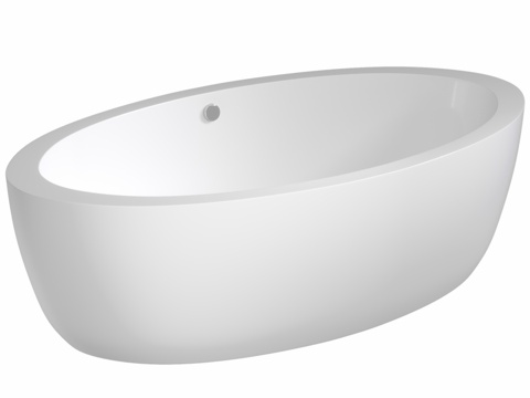  亚克力浴缸ABBER AB9206白色3d模型 