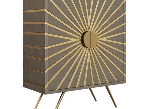  OM设计师风格双门抽屉柜Sun3d模型 