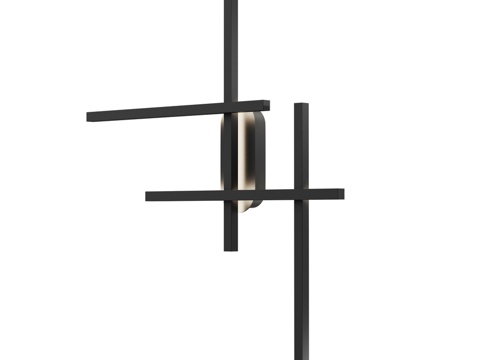  壁灯（壁龛灯）光环 MOD248WL-L24BK3d模型 