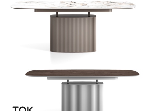  (OM)系列餐桌 天鹅绒SL滑轨款3d模型 