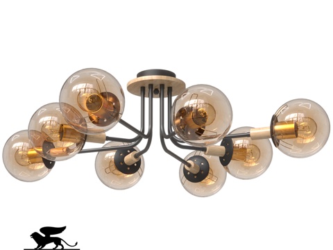  ARTE灯具OM A2716PL-8BK3d模型 