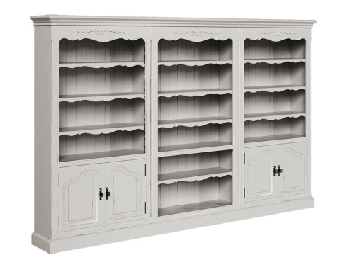  OM 经典风格三门书柜组合3d模型 