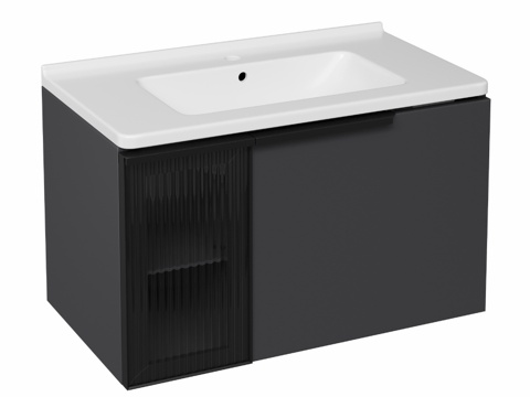  OM 带洗脸盆柜 STWORKI 哥特兰 80 无烟煤3d模型 