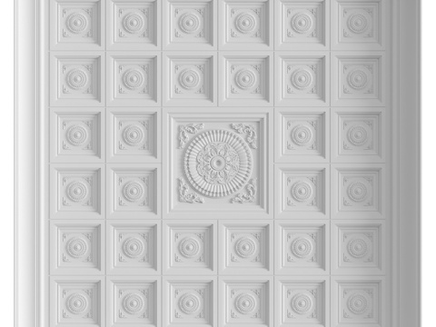  天花板构图第43号3d模型 