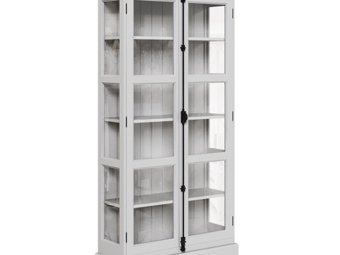  OM经典风格双玻璃门展示柜3d模型 