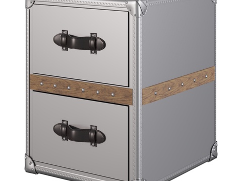  OM床头柜 Art Metal Wood Belts款3d模型3d模型 