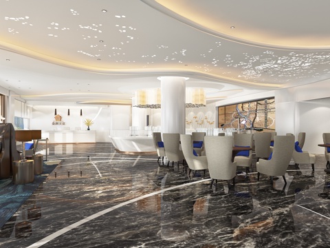  后现代风格售楼处3d模型 