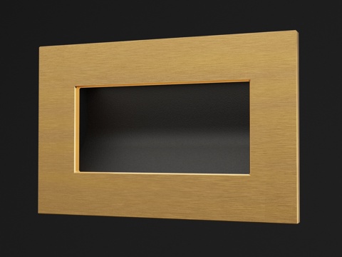  时尚黄铜矩形台灯3d模型 