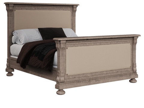  OM床160x200高脚板款，软包饰面3d模型 