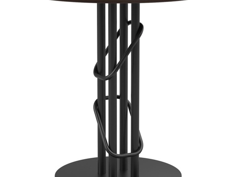  OM Table 吧台阁楼款 适用于酒吧咖啡厅的圆桌3d模型 