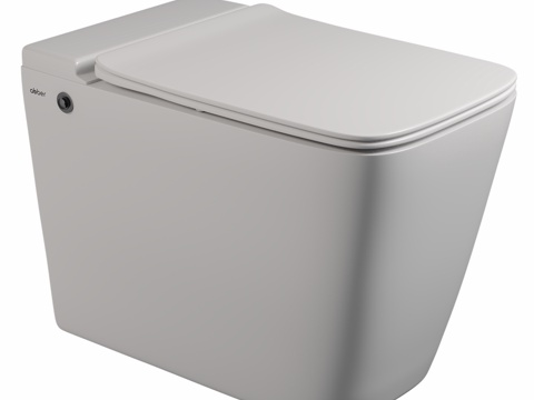  ABBER Rechteck AC1213 壁挂式马桶，白色3d模型 
