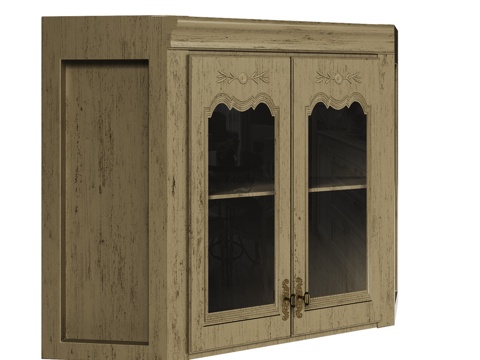  经典风格OM转角壁柜3d模型 