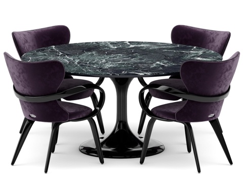  配餐桌Apriori T 160x160（Venato款）3d模型 