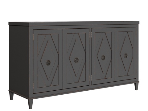  OM美式四门抽屉柜3d模型 