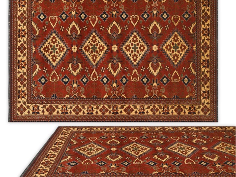  安西地毯（编号1483）3d模型 