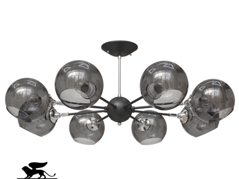  ARTE灯具OM A2708PL-8BK3d模型 