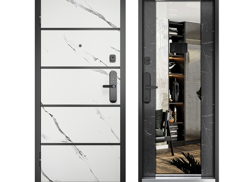  现代公寓门3d模型 