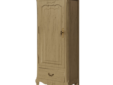  OM单门经典款衣柜3d模型 