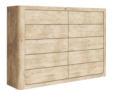  OM 10抽屉现代风格抽屉柜3d模型 