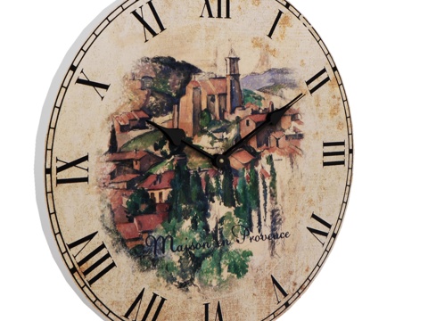  普罗旺斯古旧风钟表庄园3d模型 