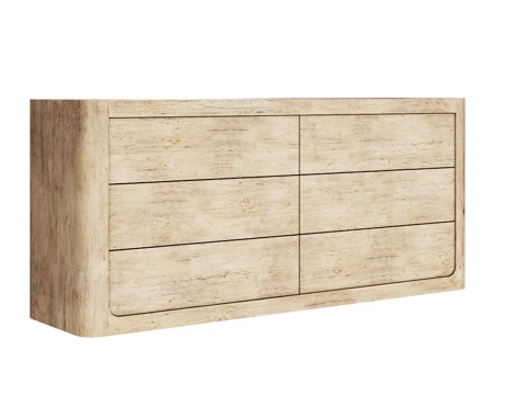  OM 6抽屉现代风格抽屉柜3d模型 