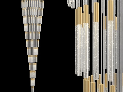  大型层叠式长吊灯 IT-Laser-Bubbles-33d模型 