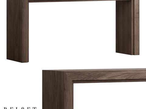  实木 KRAFT 边几3d模型 