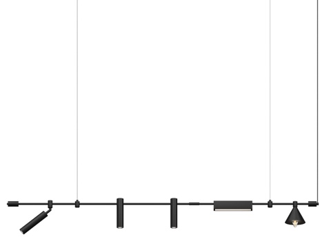  悬挂灯 黑色 07616-180L,19 OM3d模型 