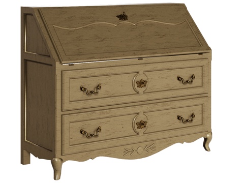  OM经典风格秘书柜3d模型 